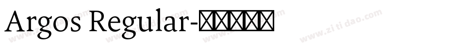 Argos Regular字体转换